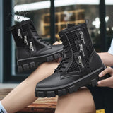 Xajzpa - Summer Breathable Men Boots Fashion Street Style Casual Shoes Personalized Trend High Top