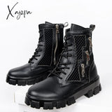 Xajzpa - Summer Breathable Men Boots Fashion Street Style Casual Shoes Personalized Trend High Top