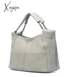 Xajzpa - Summer European And American Style Fashion Handbag Lady Chain Soft Genuine Leather Tote