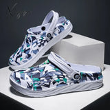 Xajzpa - Summer Men Sandals Light Eva Men’s Casual Shoes Hole Clogs Lovers Home Garden Outdoor