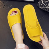 Xajzpa - Summer New Shoes Women Leather Home Slippers Unisex Flat Non-Slip Open Toe Wear Resistant