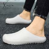 Xajzpa - Summer Slippers Men Indoor Eva 2023 Flats Sandals Trend Slides Light Beach Shoes Home Size