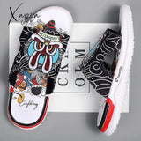 Xajzpa - Summer Slippers Men’s Word 2023 New Outdoor Beach Shoes Chinese Wind Trend Non-Slip