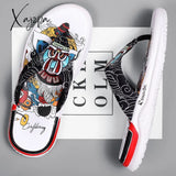 Xajzpa - Summer Slippers Men’s Word 2023 New Outdoor Beach Shoes Chinese Wind Trend Non-Slip