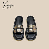 Xajzpa - Summer Slippers Women Flat Luxury Outdoor Beach Flip Flops Female Sandals Sexy Trend Brand