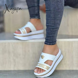 Xajzpa - Summer Slippers Women’s Open Toe Shoes New Wedge Platform Sandals Beach Party Outdoor