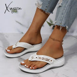 Xajzpa - Summer Slippers Women’s Open Toe Shoes New Wedge Platform Sandals Beach Party Outdoor