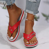 Xajzpa - Summer Slippers Women’s Open Toe Shoes New Wedge Platform Sandals Beach Party Outdoor