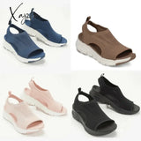 Xajzpa - Summer Sport Sandals Washable Slingback Orthopedic Slide Women Platform Soft Wedges Shoes