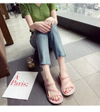 Xajzpa - Summer Thicken Sandals Slip On Woman Croc Anti-Skid Hole Jelly Shoes Flat Garden Beach