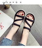 Xajzpa - Summer Thicken Sandals Slip On Woman Croc Anti-Skid Hole Jelly Shoes Flat Garden Beach