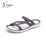 Xajzpa - Summer Thicken Sandals Slip On Woman Croc Anti-Skid Hole Jelly Shoes Flat Garden Beach