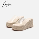 Xajzpa - Summer Wedges Slippers Women Platform High Heels Flip Flop Ladies Outdoor Beach Shoes