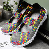 Xajzpa - Summer Women Shoes Lady Hand Made Flats Sneakers Breathable Lightweight Flat Manual Woven