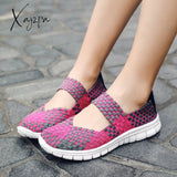 Xajzpa - Summer Women Shoes Lady Hand Made Flats Sneakers Breathable Lightweight Flat Manual Woven