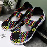 Xajzpa - Summer Women Shoes Lady Hand Made Flats Sneakers Breathable Lightweight Flat Manual Woven