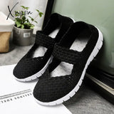 Xajzpa - Summer Women Shoes Lady Hand Made Flats Sneakers Breathable Lightweight Flat Manual Woven