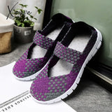 Xajzpa - Summer Women Shoes Lady Hand Made Flats Sneakers Breathable Lightweight Flat Manual Woven