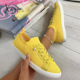 Xajzpa - Summer Women Shoes Mesh Light Breathable Flats Female Trainers Fashion Casual Mujer Yellow