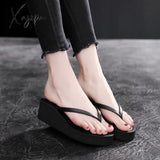 Xajzpa - Summer Women Slippers Wedge Flip-Flops Women’s Beach Eva Thick Bottom Fashion Clip-On