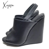 Xajzpa - Summer Women’s Shoes Peep Toe High Heels Wedge Sandals Slingback Ladies Daily Comfort