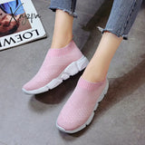 Xajzpa - Summer Women’s Sneakers Vulcanized Shoes Sock Sneakers Women Slip On Flat Plus Size