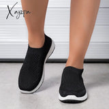 Xajzpa - Summer Women’s Sneakers Vulcanized Shoes Sock Sneakers Women Slip On Flat Plus Size