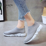 Xajzpa - Summer Women’s Sneakers Vulcanized Shoes Sock Sneakers Women Slip On Flat Plus Size