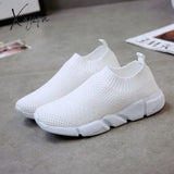 Xajzpa - Summer Women’s Sneakers Vulcanized Shoes Sock Sneakers Women Slip On Flat Plus Size