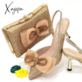 Xajzpa - The Latest Ins Style All-Match French Pointed-Toe Rhinestone Stiletto High-Heeled Shoes