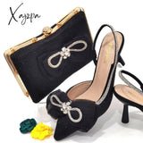 Xajzpa - The Latest Ins Style All-Match French Pointed-Toe Rhinestone Stiletto High-Heeled Shoes