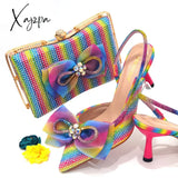 Xajzpa - The Latest Ins Style All-Match French Pointed-Toe Rhinestone Stiletto High-Heeled Shoes