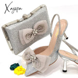 Xajzpa - The Latest Ins Style All-Match French Pointed-Toe Rhinestone Stiletto High-Heeled Shoes