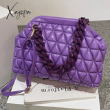 Xajzpa - Thick Chain Luxury Designer Bag Women 2023 Spring Purse And Handbags Small Pu Leather