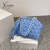 Xajzpa - Thick Chain Luxury Designer Bag Women 2023 Spring Purse And Handbags Small Pu Leather