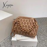 Xajzpa - Thick Chain Luxury Designer Bag Women 2023 Spring Purse And Handbags Small Pu Leather