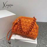 Xajzpa - Thick Chain Luxury Designer Bag Women 2023 Spring Purse And Handbags Small Pu Leather