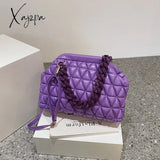 Xajzpa - Thick Chain Luxury Designer Bag Women 2023 Spring Purse And Handbags Small Pu Leather