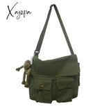 Xajzpa - Thickened Canvas Shoulder Bag Student Postman Female Wear-Resistant Crossbody Bags