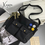 Xajzpa - Thickened Canvas Shoulder Bag Student Postman Female Wear-Resistant Crossbody Bags