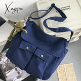 Xajzpa - Thickened Canvas Shoulder Bag Student Postman Female Wear-Resistant Crossbody Bags