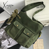 Xajzpa - Thickened Canvas Shoulder Bag Student Postman Female Wear-Resistant Crossbody Bags