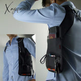 Xajzpa - Thin Nylon Chest Bag for Men iPad Pocket Belt Man Black Tactical Sling Phone Bag Wallet Purses Holster Personal Men's Bags