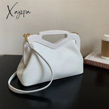 Xajzpa - Top Brand Triangle Tote Bag Designer Pleated Shoulder For Women Clutch Purses Crossbody