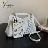 Xajzpa - Top Brand Triangle Tote Bag Designer Pleated Shoulder For Women Clutch Purses Crossbody