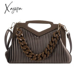 Xajzpa - Top Brand Triangle Tote Bag Designer Pleated Shoulder For Women Clutch Purses Crossbody