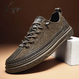 Xajzpa - Top Quality Genuine Leather Shoes Mens Sneakers Knit Collar Men’s Casual Hollow Men