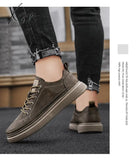 Xajzpa - Top Quality Genuine Leather Shoes Mens Sneakers Knit Collar Men’s Casual Hollow Men