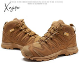 Xajzpa - Top Quality Men Hiking Boots New Autumn Winter Brand Outdoor Mens Sport Cool Trekking