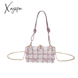 Xajzpa - Transparent Acrylic Handbag Solid Color Plaid Simple Shoulder Bag Versatile Coin Purse